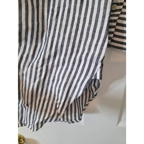 J. Crew Classic-fit beach shirt in striped linen-cotton blend XXS NWT $98 - Picture 7 of 11